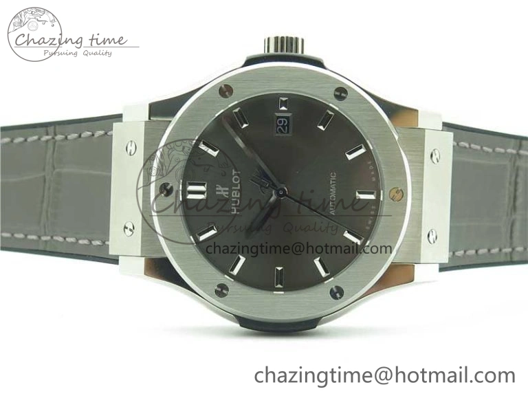 Classic Fusion 42mm SS B50 Gray Dial On Gray Gummy Strap A2892