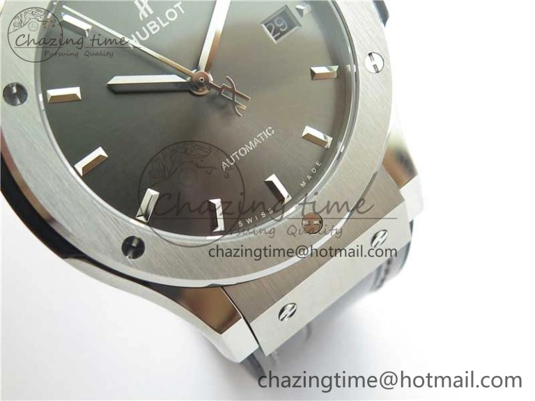 Classic Fusion 42mm SS B50 Gray Dial On Gray Gummy Strap A2892
