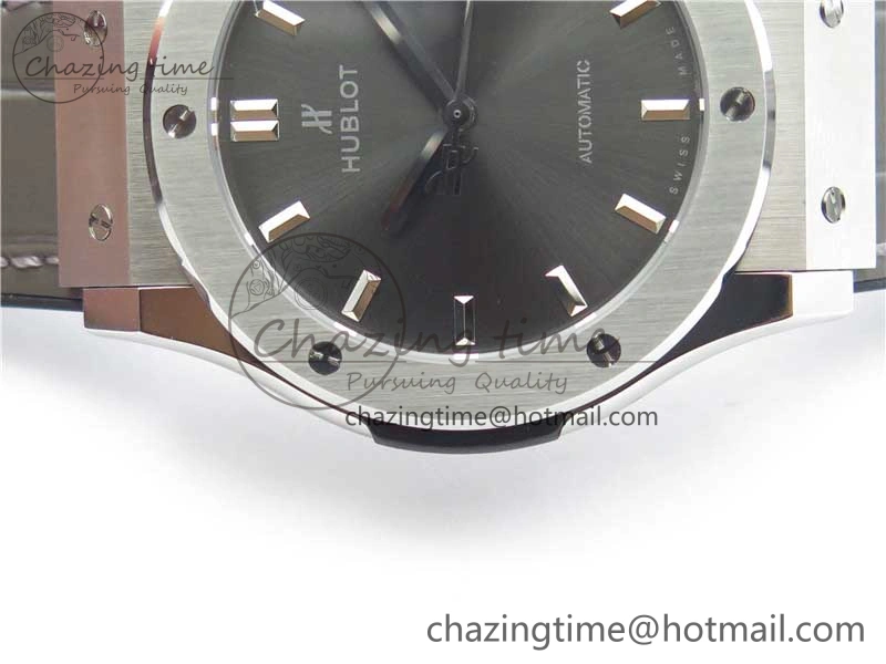 Classic Fusion 42mm SS B50 Gray Dial On Gray Gummy Strap A2892