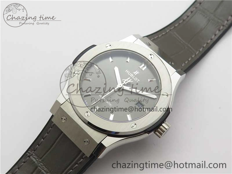 Classic Fusion 42mm SS B50 Gray Dial On Gray Gummy Strap A2892