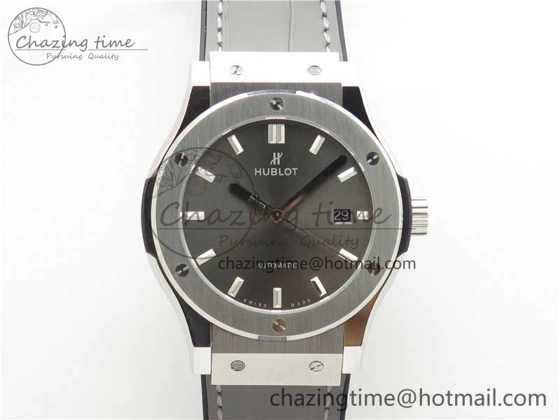 Classic Fusion 42mm SS B50 Gray Dial On Gray Gummy Strap A2892