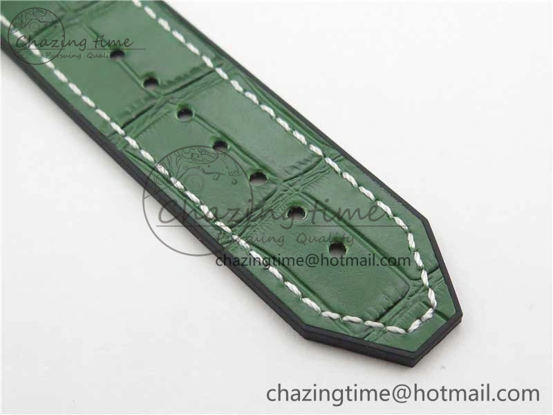 Classic Fusion 42mm SS B50 Green Dial On Green Gummy Strap A2892