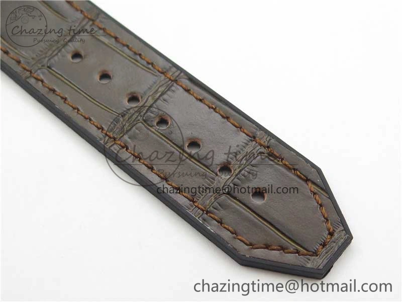 Classic Fusion 42mm SS B50 White Dial On Brown Gummy Strap A2892
