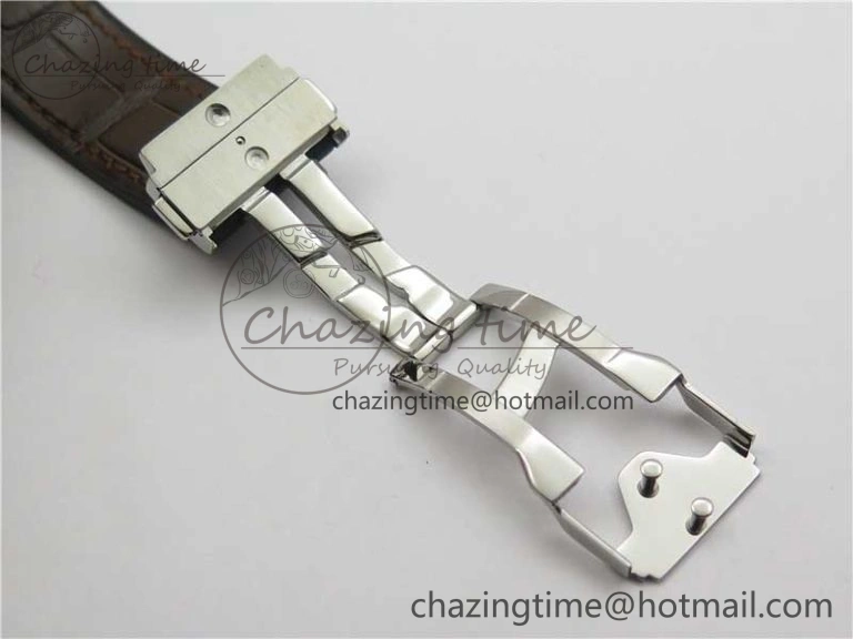 Classic Fusion 42mm SS B50 White Dial On Brown Gummy Strap A2892