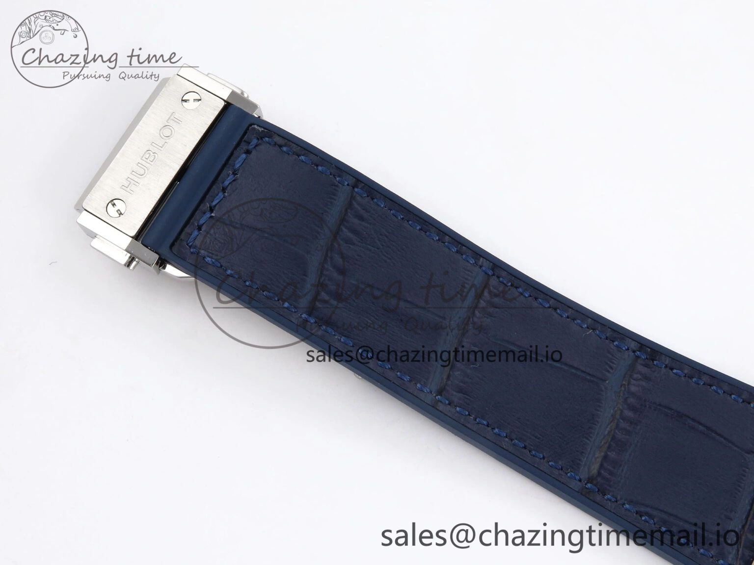 Classic Fusion 42mm SS JJF 1:1 Best Edition Blue Dial on Blue Gummy Leather Strap