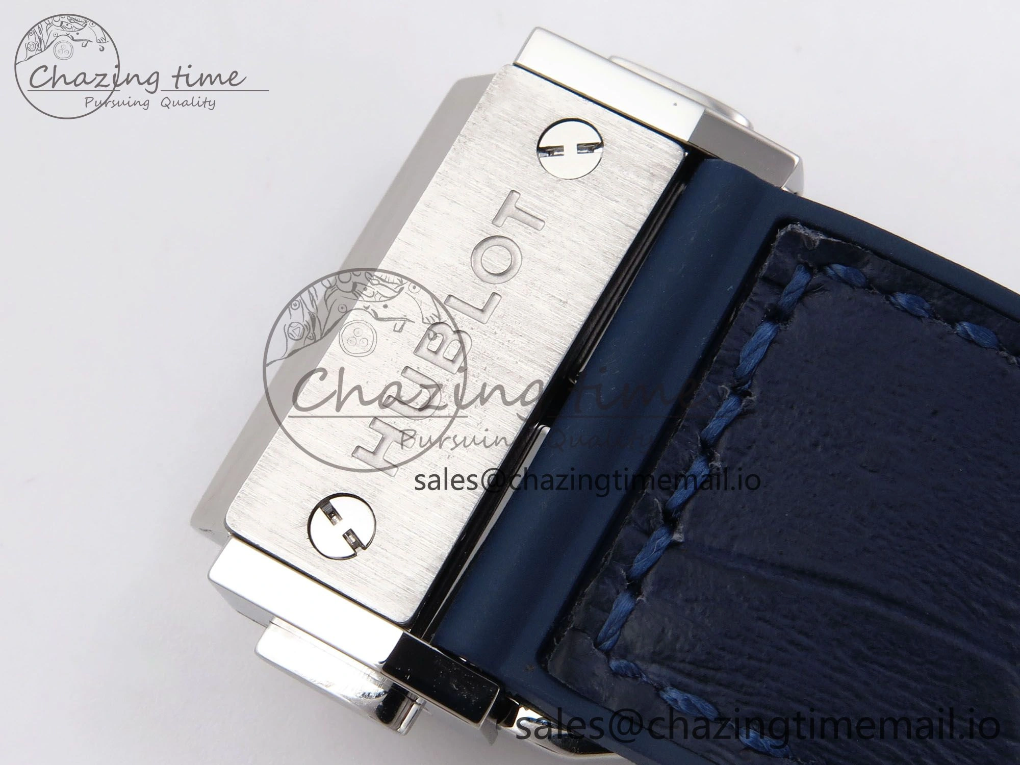 Classic Fusion 42mm SS JJF 1:1 Best Edition Blue Dial on Blue Gummy Leather Strap