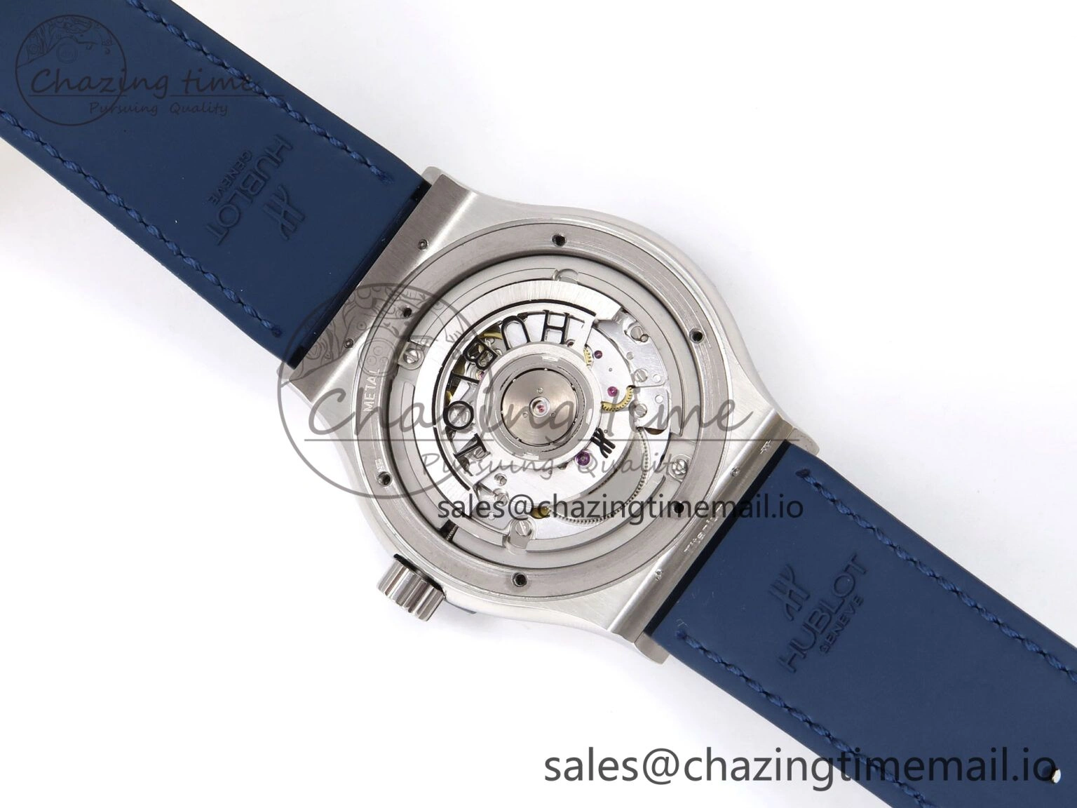 Classic Fusion 42mm SS JJF 1:1 Best Edition Blue Dial on Blue Gummy Leather Strap
