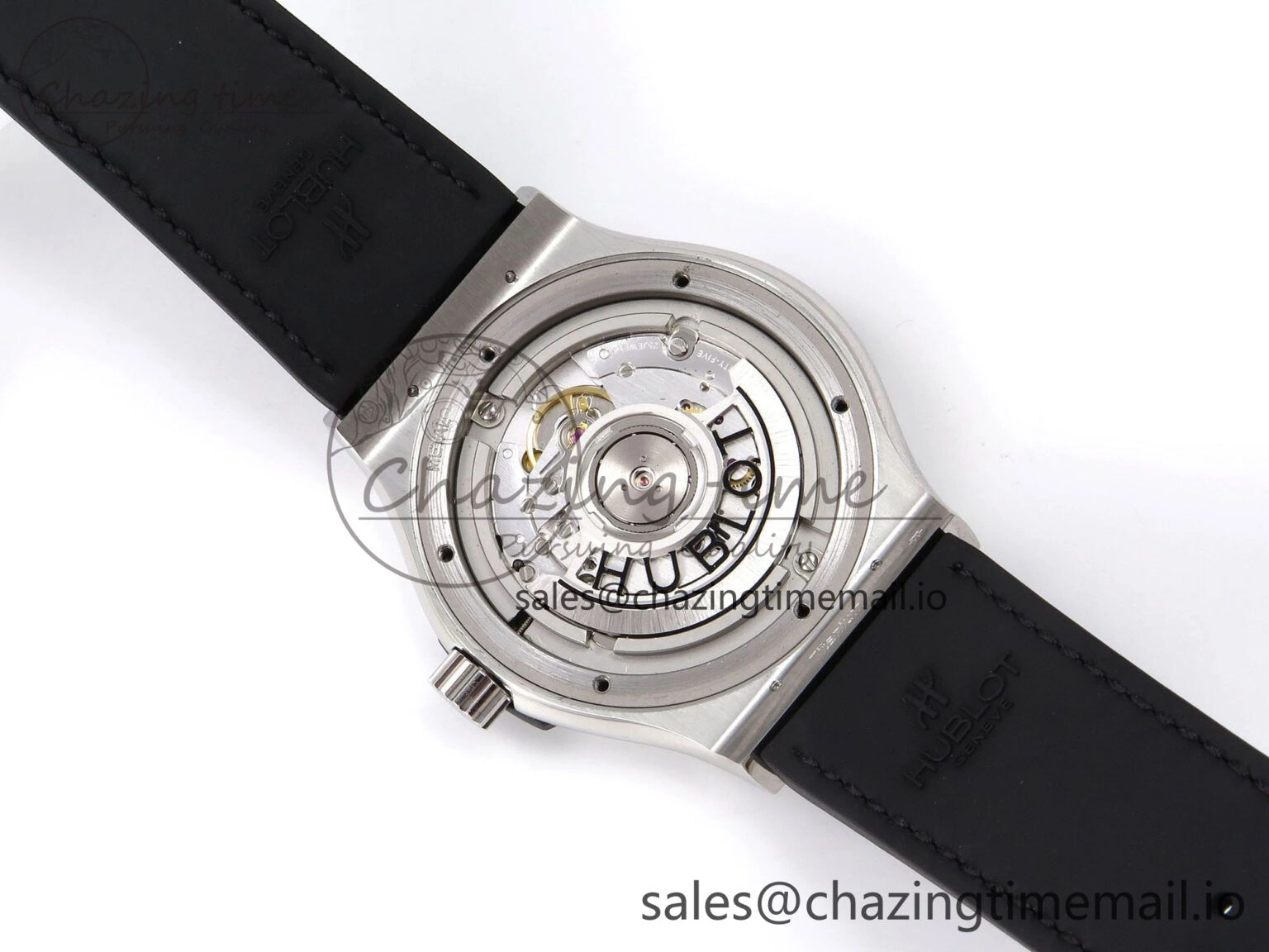 Classic Fusion 42mm SS JJF 1:1 Best Edition Gray Dial on Black Gummy Leather Strap