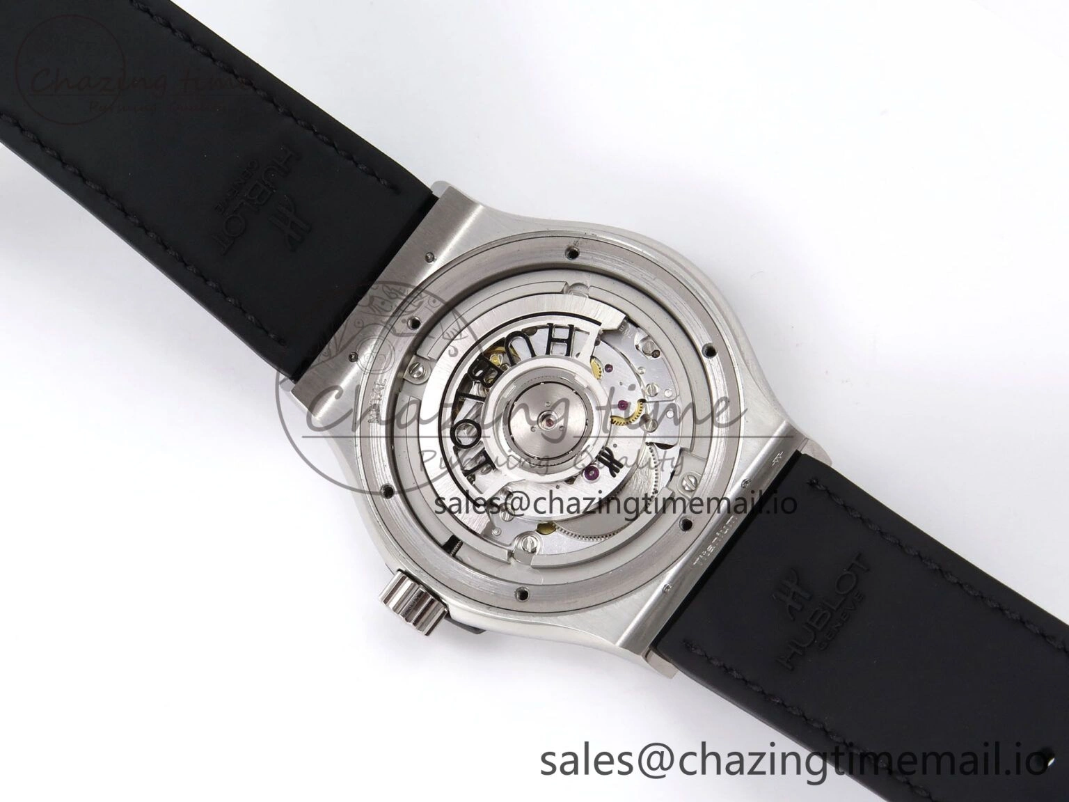 Classic Fusion 42mm SS JJF 1:1 Best Edition Gray Dial on Black Gummy Leather Strap