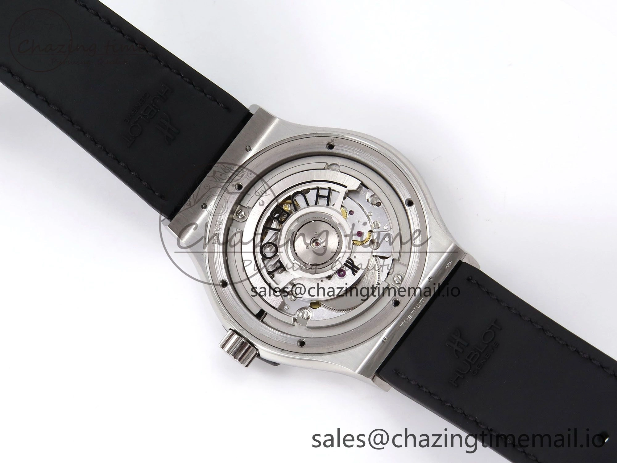 Classic Fusion 42mm SS JJF 1:1 Best Edition Gray Dial on Black Gummy Leather Strap