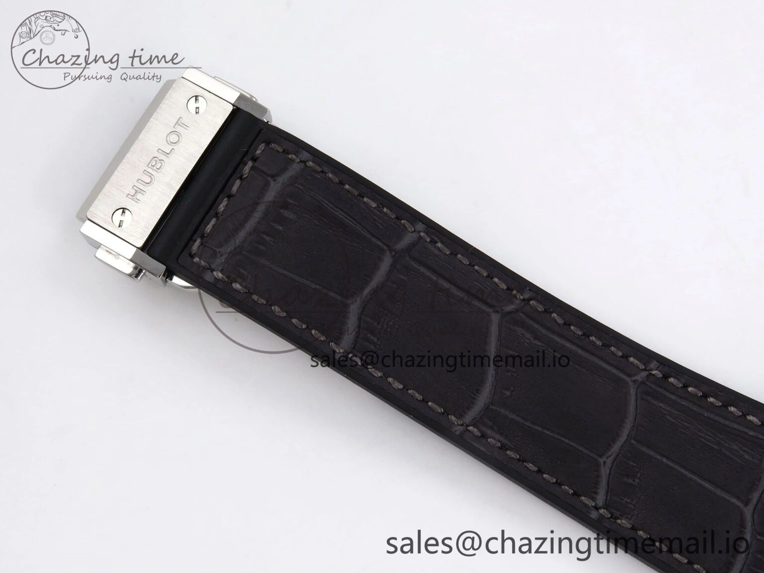 Classic Fusion 42mm SS JJF 1:1 Best Edition Gray Dial on Black Gummy Leather Strap