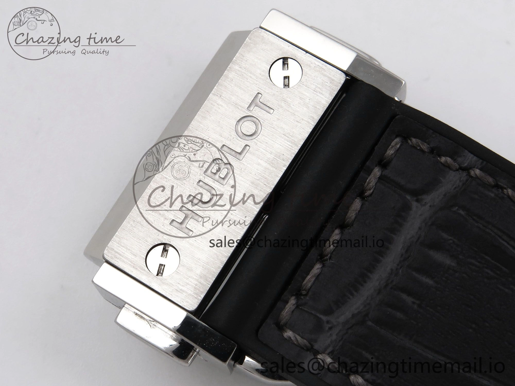 Classic Fusion 42mm SS JJF 1:1 Best Edition Gray Dial on Black Gummy Leather Strap
