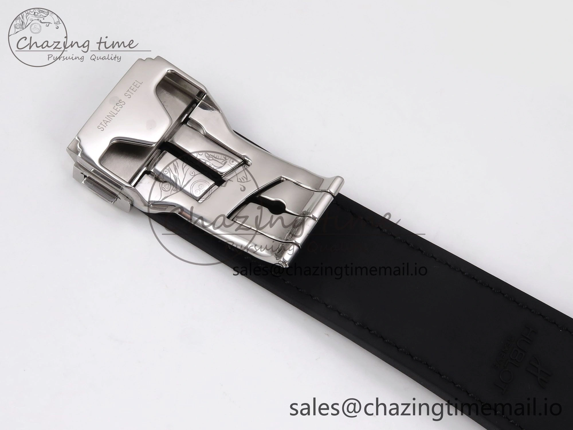Classic Fusion 42mm SS JJF 1:1 Best Edition Gray Dial on Black Gummy Leather Strap