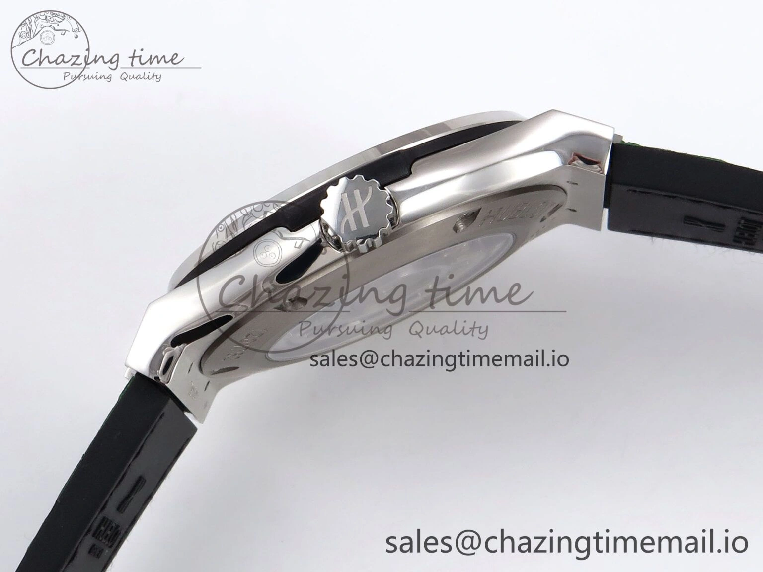 Classic Fusion 42mm SS JJF 1:1 Best Edition Green Dial on Green Gummy Leather Strap