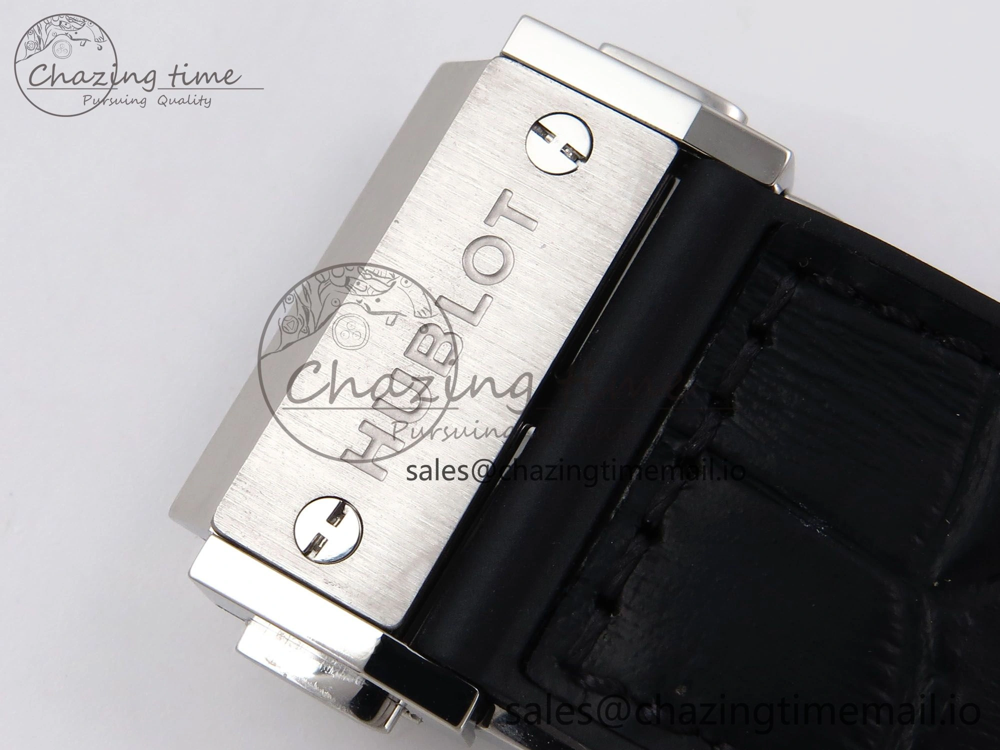 Classic Fusion 42mm SS JJF 1:1 Best Edition White Dial on Black Gummy Leather Strap