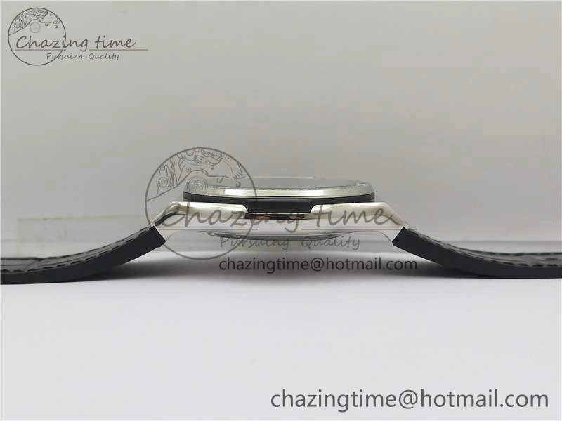 Classic Fusion 42mm SS Paved Diamonds Bezel B50F Black Dial On Gummy Strap A2892