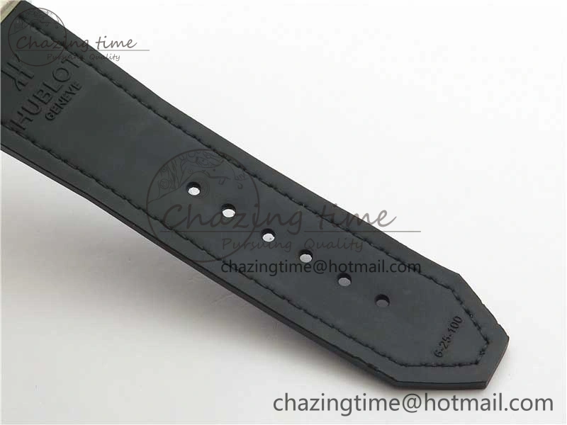 Classic Fusion 42mm SS Paved Diamonds Case Bezel B50F Blue Dial On Gummy Strap A2892