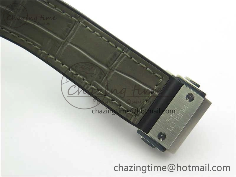 Classic Fusion 42mm SS Paved Diamonds Case Bezel B50F Gray Dial On Gummy Strap A2892