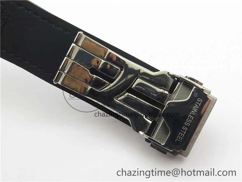 Classic Fusion 42mm SS Paved Diamonds Case Bezel B50F Gray Dial On Gummy Strap A2892