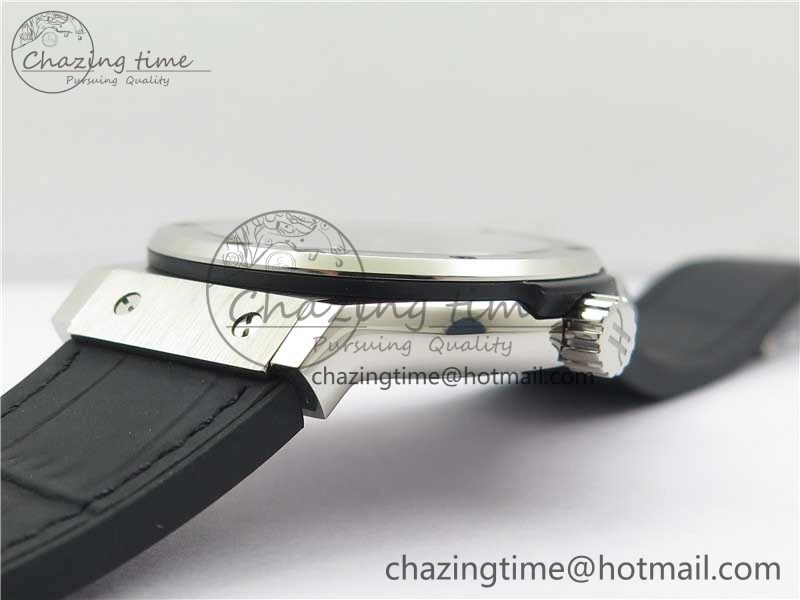 Classic Fusion 42mm SS WWF 1:1 Best Edition Black Dial On Gummy Strap Asian HB1112