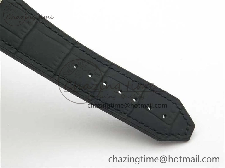 Classic Fusion 42mm SS WWF 1:1 Best Edition Black Dial On Gummy Strap Asian HB1112