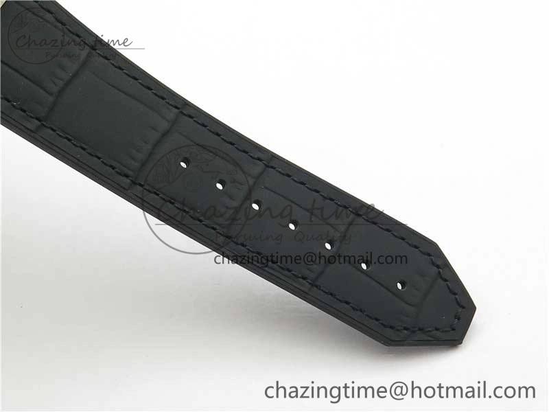 Classic Fusion 42mm SS WWF 1:1 Best Edition Black Dial On Gummy Strap Asian HB1112