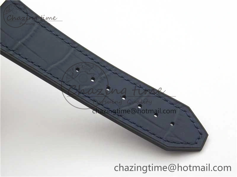 Classic Fusion 42mm SS WWF 1:1 Best Edition Blue Dial On Gummy Strap Asian HB1112
