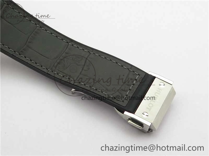 Classic Fusion 42mm SS WWF 1:1 Best Edition Gray Dial On Gummy Strap Asian HB1112