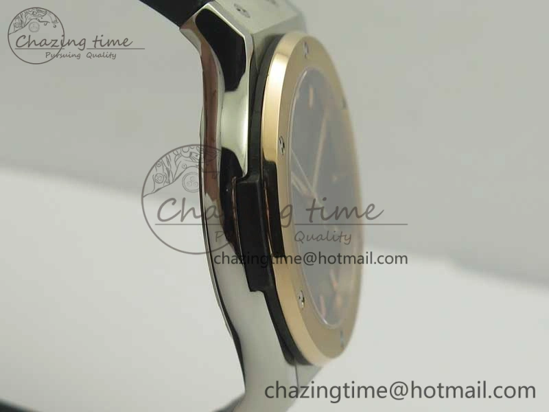Classic Fusion 42mm Ti RG F16 Factory 1:1 Best Edition Black Dial On Gummy Strap A2892
