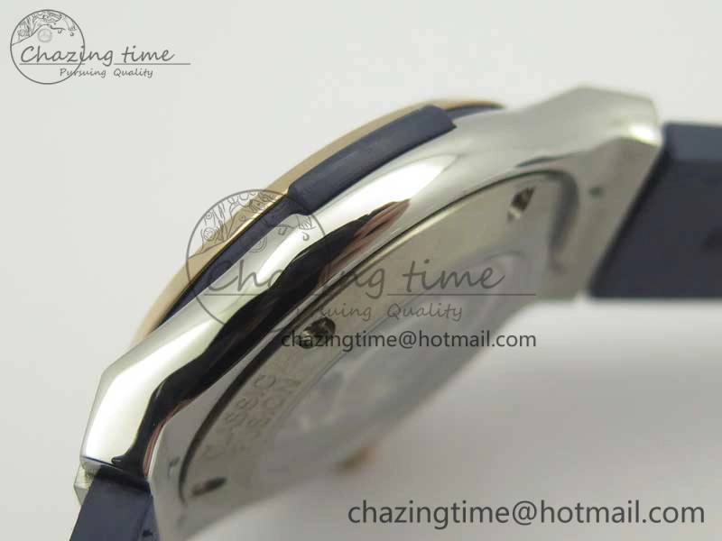 Classic Fusion 42mm Ti RG F16 Factory 1:1 Best Edition Blue Dial On Gummy Strap A2892