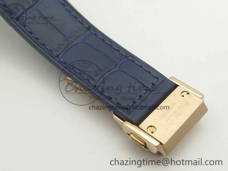 Classic Fusion 42mm Ti RG F16 Factory 1:1 Best Edition Blue Dial On Gummy Strap A2892