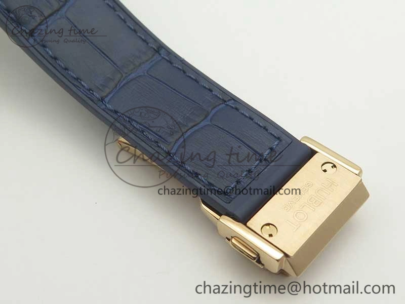 Classic Fusion 42mm Ti RG F16 Factory 1:1 Best Edition Blue Dial On Gummy Strap A2892