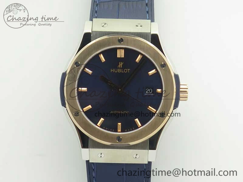 Classic Fusion 42mm Ti RG F16 Factory 1:1 Best Edition Blue Dial On Gummy Strap A2892