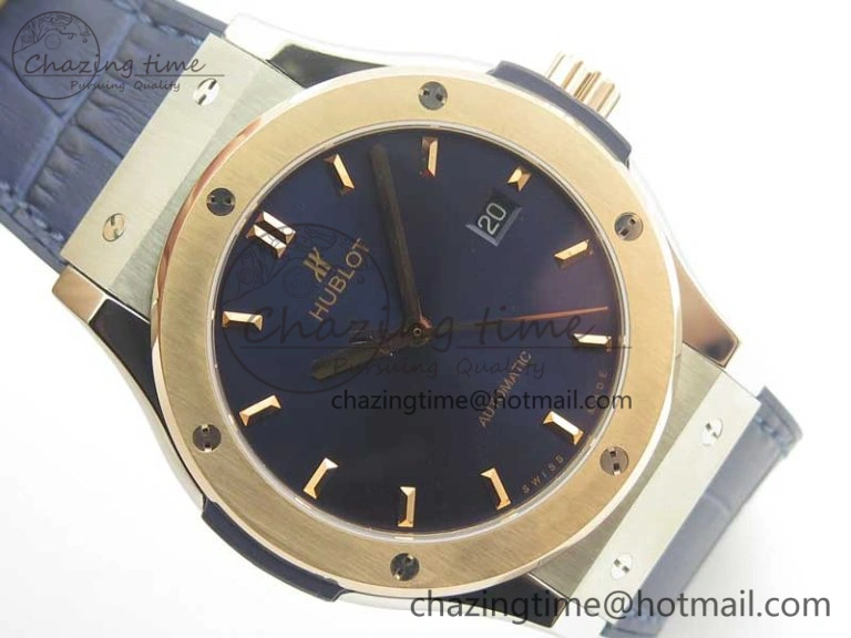 Classic Fusion 42mm Ti RG F16 Factory 1:1 Best Edition Blue Dial On Gummy Strap A2892