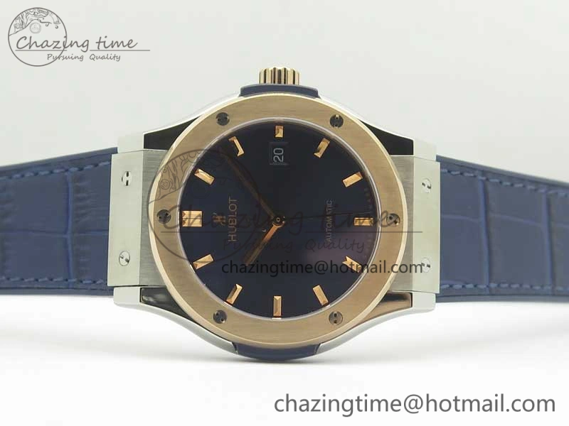 Classic Fusion 42mm Ti RG F16 Factory 1:1 Best Edition Blue Dial On Gummy Strap A2892