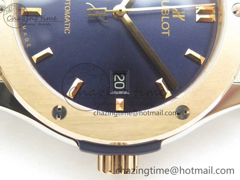 Classic Fusion 42mm Ti RG F16 Factory 1:1 Best Edition Blue Dial On Gummy Strap A2892
