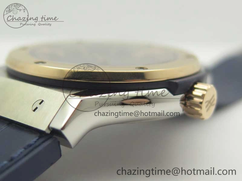 Classic Fusion 42mm Ti RG F16 Factory 1:1 Best Edition Blue Dial On Gummy Strap A2892
