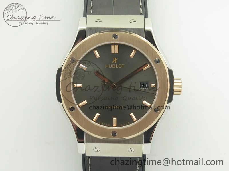 Classic Fusion 42mm Ti RG F16 Factory 1:1 Best Edition Gray Dial On Gummy Strap A2892