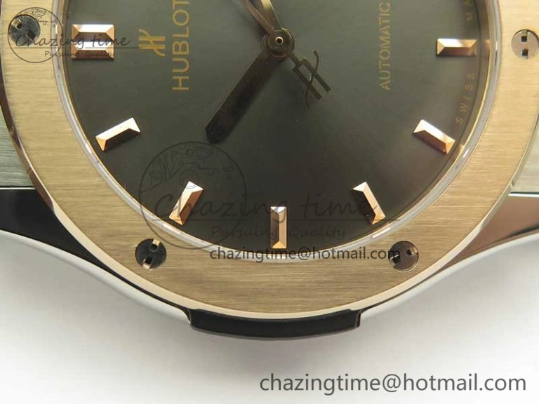 Classic Fusion 42mm Ti RG F16 Factory 1:1 Best Edition Gray Dial On Gummy Strap A2892
