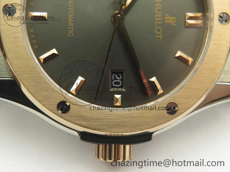 Classic Fusion 42mm Ti RG F16 Factory 1:1 Best Edition Gray Dial On Gummy Strap A2892