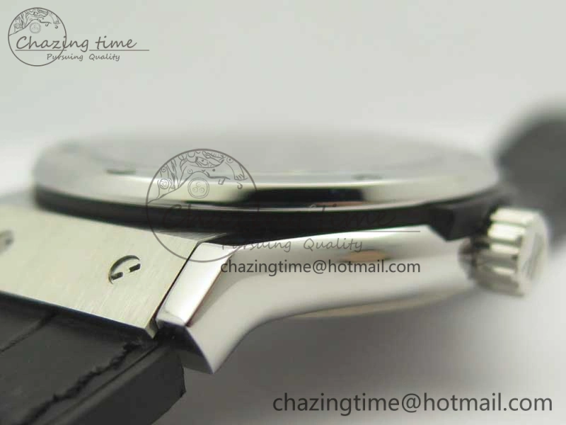 Classic Fusion 42mm Titanium F16 Factory 1:1 Best Edition Black Dial On Gummy Strap A2892