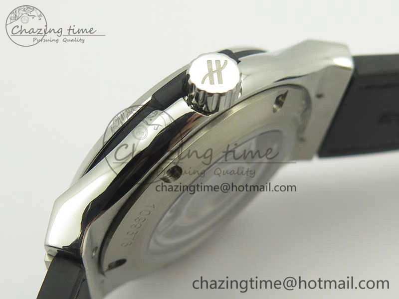 Classic Fusion 42mm Titanium F16 Factory 1:1 Best Edition Black Dial On Gummy Strap A2892