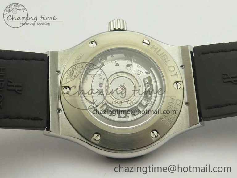 Classic Fusion 42mm Titanium F16 Factory 1:1 Best Edition Black Dial On Gummy Strap A2892