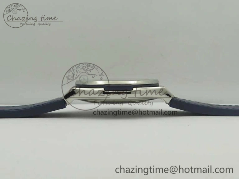 Classic Fusion 42mm Titanium F16 Factory 1:1 Best Edition Blue Dial On Gummy Strap A2892