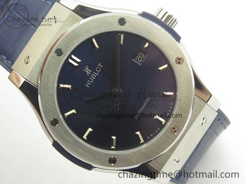 Classic Fusion 42mm Titanium F16 Factory 1:1 Best Edition Blue Dial On Gummy Strap A2892