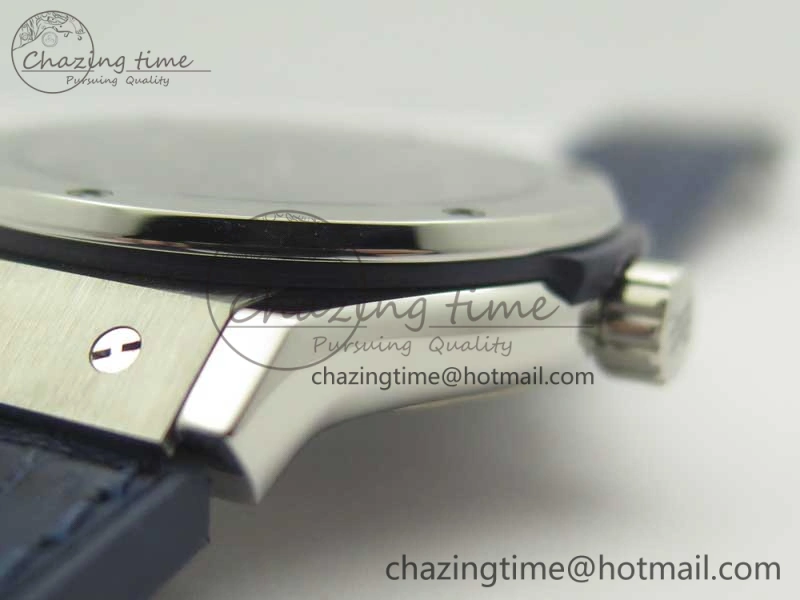 Classic Fusion 42mm Titanium F16 Factory 1:1 Best Edition Blue Dial On Gummy Strap A2892