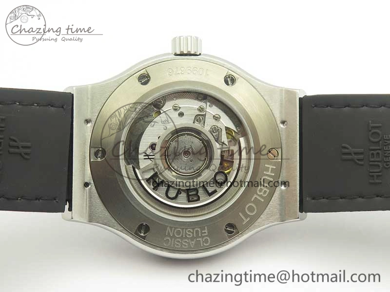 Classic Fusion 42mm Titanium F16 Factory 1:1 Best Edition Gray Dial On Gummy Strap A2892