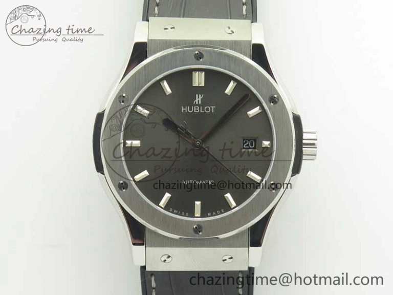 Classic Fusion 42mm Titanium F16 Factory 1:1 Best Edition Gray Dial On Gummy Strap A2892