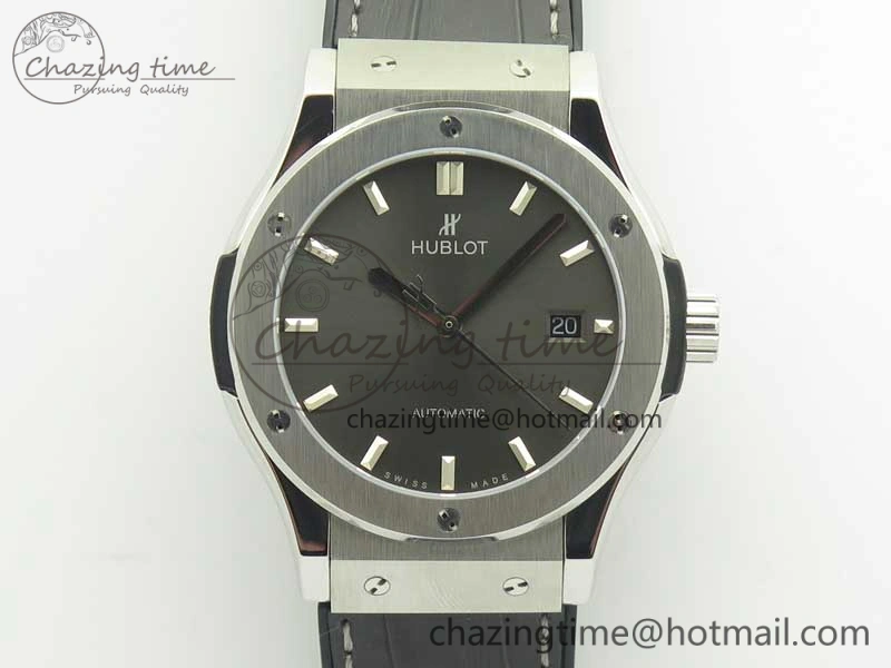 Classic Fusion 42mm Titanium F16 Factory 1:1 Best Edition Gray Dial On Gummy Strap A2892