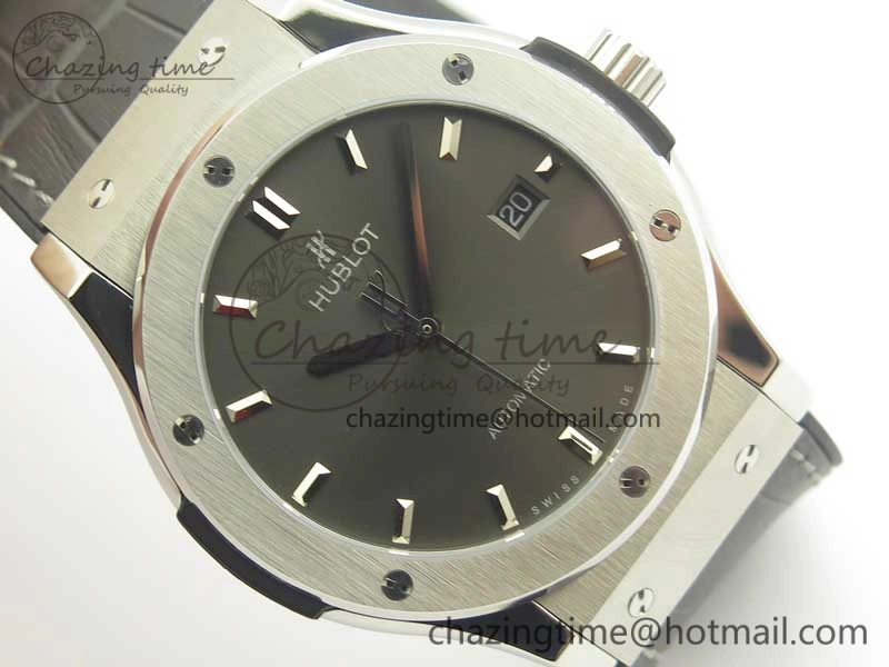 Classic Fusion 42mm Titanium F16 Factory 1:1 Best Edition Gray Dial On Gummy Strap A2892